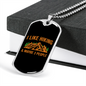 Camper Necklace I Like Hiking Necklace Stainless Steel or 18k Gold Dog Tag 24" Chain-Express Your Love Gifts