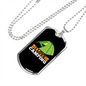 Camper Necklace I Love Camping Green Tent Necklace Stainless Steel or 18k Gold Dog Tag 24" Chain-Express Your Love Gifts