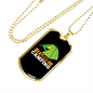 Camper Necklace I Love Camping Green Tent Necklace Stainless Steel or 18k Gold Dog Tag 24" Chain-Express Your Love Gifts