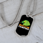 Camper Necklace I Love Camping Green Tent Necklace Stainless Steel or 18k Gold Dog Tag 24" Chain-Express Your Love Gifts