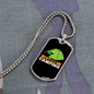 Camper Necklace I Love Camping Green Tent Necklace Stainless Steel or 18k Gold Dog Tag 24" Chain-Express Your Love Gifts