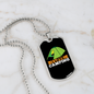 Camper Necklace I Love Camping Green Tent Necklace Stainless Steel or 18k Gold Dog Tag 24" Chain-Express Your Love Gifts