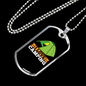 Camper Necklace I Love Camping Green Tent Necklace Stainless Steel or 18k Gold Dog Tag 24" Chain-Express Your Love Gifts