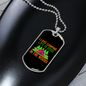Camper Necklace I Love Camping in The Woods Necklace Stainless Steel or 18k Gold Dog Tag 24" Chain-Express Your Love Gifts
