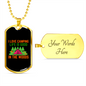 Camper Necklace I Love Camping in The Woods Necklace Stainless Steel or 18k Gold Dog Tag 24" Chain-Express Your Love Gifts