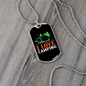 Camper Necklace I Love Camping Orange Necklace Stainless Steel or 18k Gold Dog Tag 24" Chain-Express Your Love Gifts