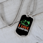 Camper Necklace I Love Camping Orange Necklace Stainless Steel or 18k Gold Dog Tag 24" Chain-Express Your Love Gifts