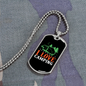 Camper Necklace I Love Camping Orange Necklace Stainless Steel or 18k Gold Dog Tag 24" Chain-Express Your Love Gifts