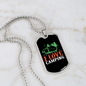 Camper Necklace I Love Camping Orange Necklace Stainless Steel or 18k Gold Dog Tag 24" Chain-Express Your Love Gifts