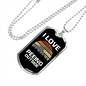Camper Necklace I Love Outside Necklace Stainless Steel or 18k Gold Dog Tag 24" Chain-Express Your Love Gifts