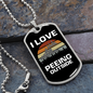 Camper Necklace I Love Outside Necklace Stainless Steel or 18k Gold Dog Tag 24" Chain-Express Your Love Gifts