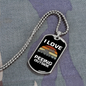 Camper Necklace I Love Outside Necklace Stainless Steel or 18k Gold Dog Tag 24" Chain-Express Your Love Gifts