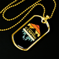 Camper Necklace I Love You Camping Necklace Stainless Steel or 18k Gold Dog Tag 24" Chain-Express Your Love Gifts