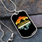 Camper Necklace I Love You Camping Necklace Stainless Steel or 18k Gold Dog Tag 24" Chain-Express Your Love Gifts