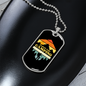 Camper Necklace I Love You Camping Necklace Stainless Steel or 18k Gold Dog Tag 24" Chain-Express Your Love Gifts
