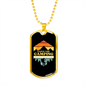 Camper Necklace I Love You Camping Necklace Stainless Steel or 18k Gold Dog Tag 24" Chain-Express Your Love Gifts