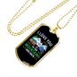 Camper Necklace I Love You Necklace Stainless Steel or 18k Gold Dog Tag 24" Chain-Express Your Love Gifts
