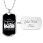 Camper Necklace I'm a Camping Dad Necklace Stainless Steel or 18k Gold Dog Tag 24" Chain-Express Your Love Gifts