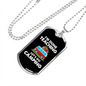 Camper Necklace I'm Done Teaching Necklace Stainless Steel or 18k Gold Dog Tag 24" Chain-Express Your Love Gifts