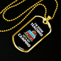 Camper Necklace I'm Done Teaching Necklace Stainless Steel or 18k Gold Dog Tag 24" Chain-Express Your Love Gifts