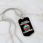 Camper Necklace I'm Done Teaching Necklace Stainless Steel or 18k Gold Dog Tag 24" Chain-Express Your Love Gifts
