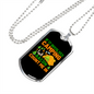 Camper Necklace I'm In Camping Bacon Necklace Stainless Steel or 18k Gold Dog Tag 24" Chain-Express Your Love Gifts