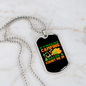 Camper Necklace I'm In Camping Bacon Necklace Stainless Steel or 18k Gold Dog Tag 24" Chain-Express Your Love Gifts