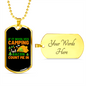 Camper Necklace I'm In Camping Bacon Necklace Stainless Steel or 18k Gold Dog Tag 24" Chain-Express Your Love Gifts