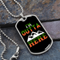 Camper Necklace I'm Outta Here Necklace Stainless Steel or 18k Gold Dog Tag 24" Chain-Express Your Love Gifts