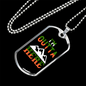 Camper Necklace I'm Outta Here Necklace Stainless Steel or 18k Gold Dog Tag 24" Chain-Express Your Love Gifts
