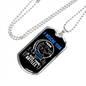 Camper Necklace I Rescue Fish Necklace Stainless Steel or 18k Gold Dog Tag 24" Chain-Express Your Love Gifts
