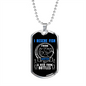 Camper Necklace I Rescue Fish Necklace Stainless Steel or 18k Gold Dog Tag 24" Chain-Express Your Love Gifts
