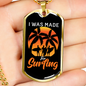 Camper Necklace I Was Made Necklace Stainless Steel or 18k Gold Dog Tag 24" Chain-Express Your Love Gifts