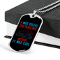 Camper Necklace I Was Social Distancing Necklace Stainless Steel or 18k Gold Dog Tag 24" Chain-Express Your Love Gifts