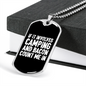 Camper Necklace If It Involves Camping Necklace Stainless Steel or 18k Gold Dog Tag 24" Chain-Express Your Love Gifts