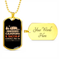 Camper Necklace If It Involves Necklace Stainless Steel or 18k Gold Dog Tag 24" Chain-Express Your Love Gifts