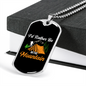 Camper Necklace In The Mountain Orange Necklace Stainless Steel or 18k Gold Dog Tag 24" Chain-Express Your Love Gifts