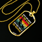 Camper Necklace In The Sand Necklace Stainless Steel or 18k Gold Dog Tag 24" Chain-Express Your Love Gifts
