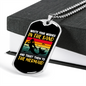 Camper Necklace In The Sand Necklace Stainless Steel or 18k Gold Dog Tag 24" Chain-Express Your Love Gifts