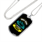 Camper Necklace Inhale Grace Exhale Praise Necklace Stainless Steel or 18k Gold Dog Tag 24" Chain-Express Your Love Gifts