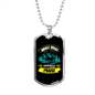 Camper Necklace Inhale Grace Exhale Praise Necklace Stainless Steel or 18k Gold Dog Tag 24" Chain-Express Your Love Gifts