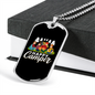 Camper Necklace Is Happy Camper Necklace Stainless Steel or 18k Gold Dog Tag 24" Chain-Express Your Love Gifts