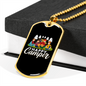 Camper Necklace Is Happy Camper Necklace Stainless Steel or 18k Gold Dog Tag 24" Chain-Express Your Love Gifts