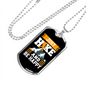 Camper Necklace Just Hike and Be Happy Necklace Stainless Steel or 18k Gold Dog Tag 24" Chain-Express Your Love Gifts
