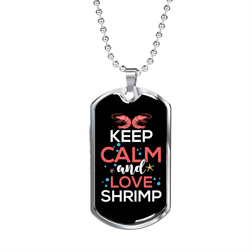 Camper Necklace Keep Calm Love Necklace Stainless Steel or 18k Gold Dog Tag 24" Chain-Express Your Love Gifts