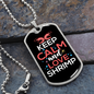 Camper Necklace Keep Calm Love Necklace Stainless Steel or 18k Gold Dog Tag 24" Chain-Express Your Love Gifts