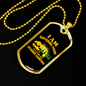 Camper Necklace Lack of Vitamin Camping Necklace Stainless Steel or 18k Gold Dog Tag 24" Chain-Express Your Love Gifts