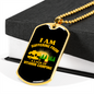 Camper Necklace Lack of Vitamin Camping Necklace Stainless Steel or 18k Gold Dog Tag 24" Chain-Express Your Love Gifts