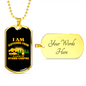 Camper Necklace Lack of Vitamin Camping Necklace Stainless Steel or 18k Gold Dog Tag 24" Chain-Express Your Love Gifts