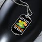 Camper Necklace Let's Get Drunk Necklace Stainless Steel or 18k Gold Dog Tag 24" Chain-Express Your Love Gifts